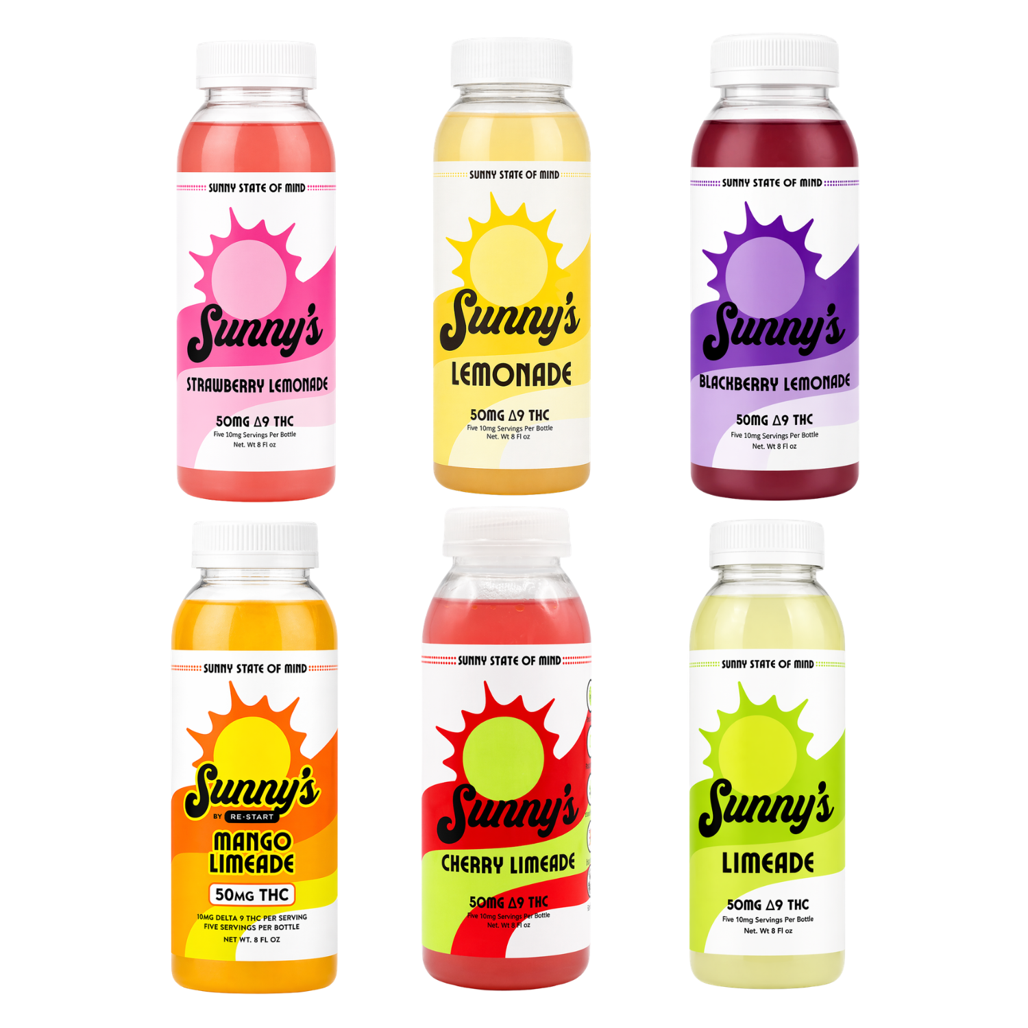 Sunny’s Delta 9 THC 50MG Beverage Variety 6/pk (Online Only)